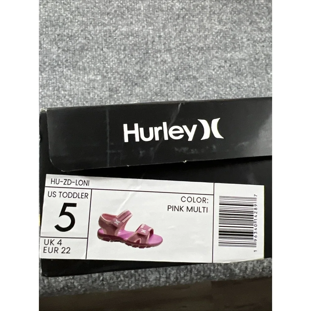 NIB Hurley Loni Toddler Girls Sport Water Sandals Pink Multi Size 5